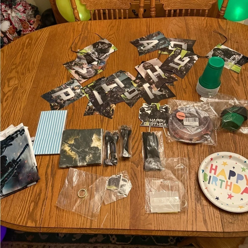 Call of Duty 104 Piece Military Themed Happy Birthday Decorations